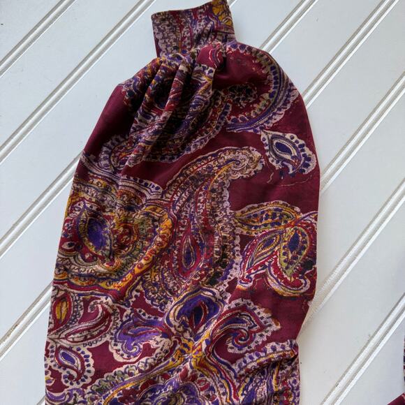 Lauren Ralph Lauren Size S/P Paisley stretch to with front ties - Picture 6 of 8